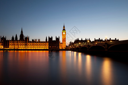 伦敦议会和大本钟背景