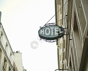 城市街酒店标志背景图片