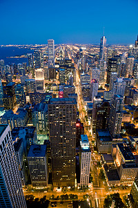 美国伊利诺伊州芝加哥市中心背景图片