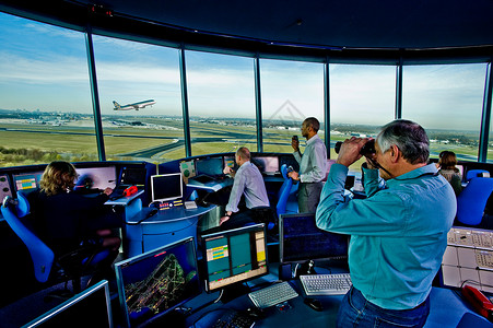 机场控制塔背景