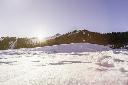 白雪覆盖的景观图片
