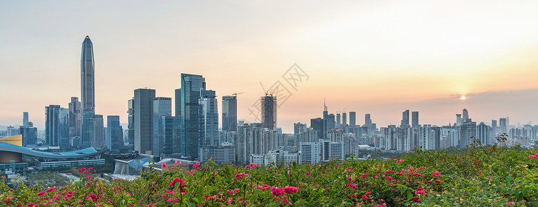 福田中心深圳福田城市风光背景