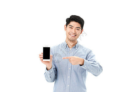 青年男性用手机年轻人高清图片素材