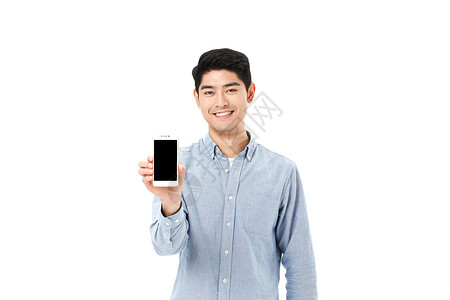 青年男性用手机模特高清图片素材