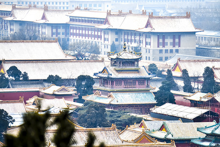 北京故宫雪景图片