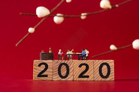 鼠年创意2020新年创意微距背景