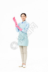 家政服务女性戴手套图片