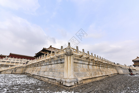 北京故宫护城河围栏图片