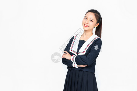 学院风大学生JK服美女形象图片