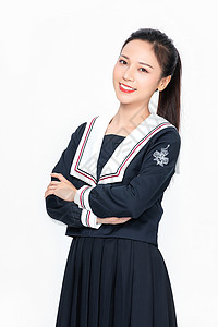 成人教育美女大学生jk制服形象图片