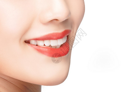 牙齿对比女性嘴唇口腔牙齿健康背景