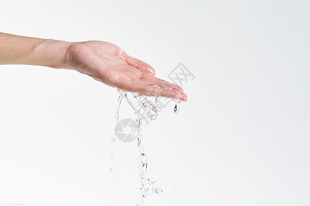 手和水滴透明手素材高清图片