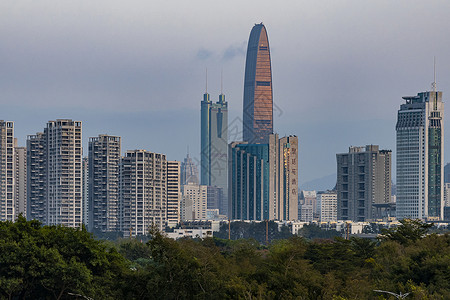 黄昏深圳建筑背景图片
