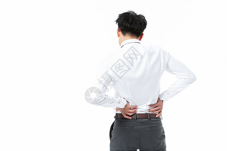 男性商务工作压力肩膀疼痛背景图片