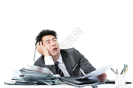 商务男性工作疲惫劳累图片