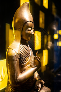 南京大报恩寺遗址博物馆内佛像背景图片