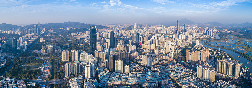 地产大气展板深圳城市天际线背景