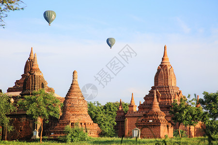 缅甸热气球缅甸蒲甘热气球背景
