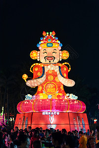 尾牙祭深圳欢乐灯会财神爷背景