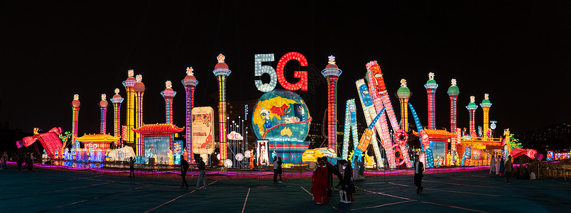 深圳欢乐灯会5G彩灯背景