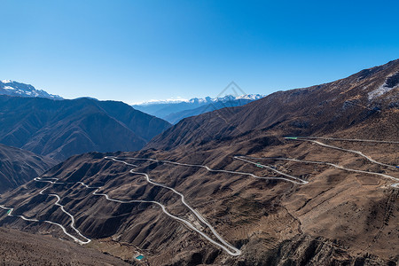 天路18弯西藏自治区昌都地区昌都市怒江72拐航拍背景