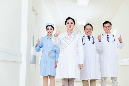 医生护士团队医院形象照背景图片