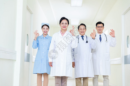 医生护士团队医院形象照背景图片