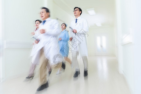 护士奔跑素材医生护士奔跑抢救背景