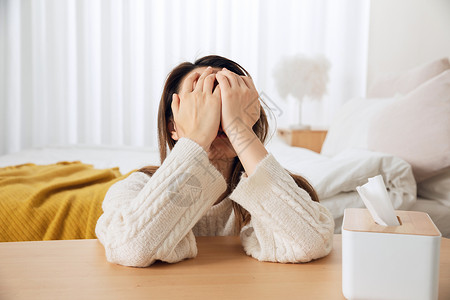 悲伤难过的女性女性失恋伤心情绪崩溃背景