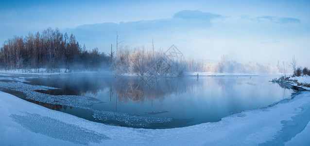 吉林魔界景区冰天雪地雾凇风光背景图片