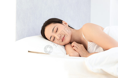 青年居家女性睡觉睡眠背景图片