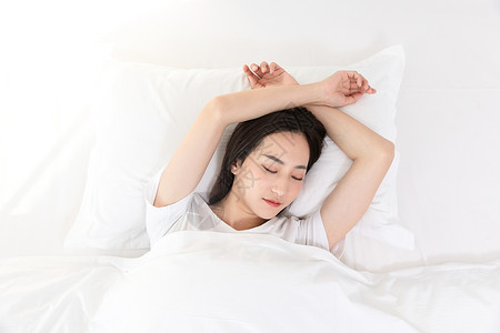 居家青年女性睡觉睡眠图片