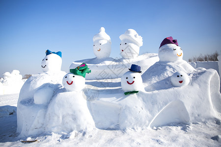 大雪谷哈尔滨雪人谷背景