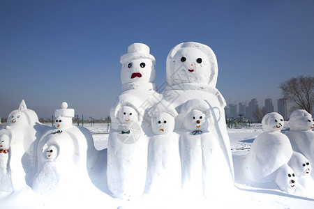 大雪谷哈尔滨雪人谷背景