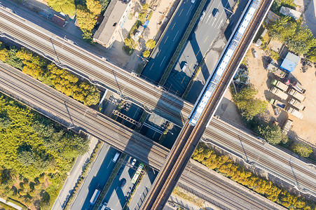 武汉城市立体三层轨道交通背景图片