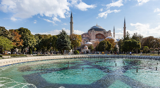 土耳其首都伊斯坦布尔旅游景点圣索菲亚大教堂高清图片