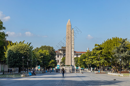 土耳其首都伊斯坦布尔广场纪念碑高清图片