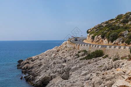 泥路路旅程海边公路背景