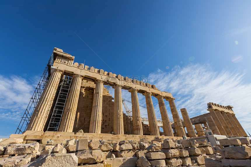 雅典著名旅游景点卫城雅典娜神庙图片
