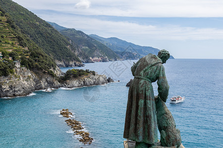意大利著名五渔村小镇蒙特罗索高清图片