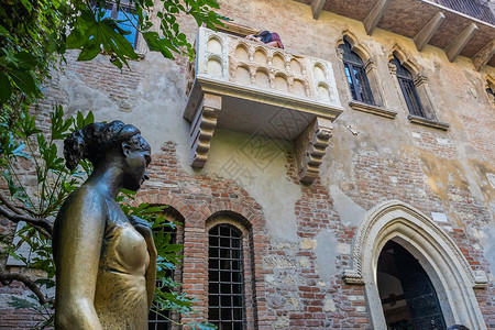 意大利维罗纳著名景点罗密欧朱丽叶故居背景