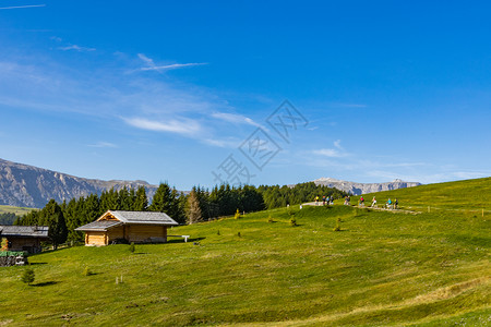 意大利多洛米蒂山区苏西高原田园牧场自然风光图片