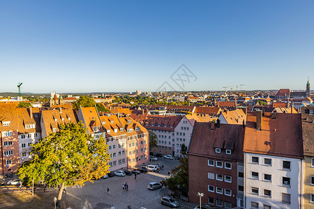 欧洲德国著名城市斯图加特城市中心建筑风光图片