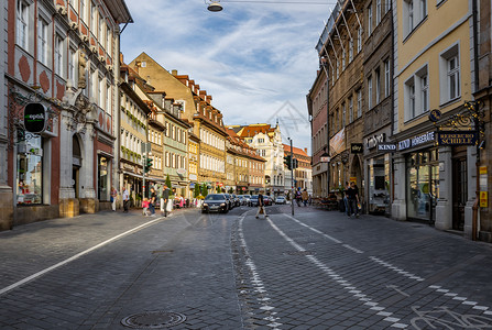 德国旅游城市纽伦堡城市街道风光高清图片