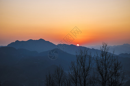 贵州省铜仁市德江县观景台夕阳风光高清图片