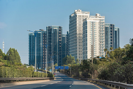 城市的居民楼背景图片