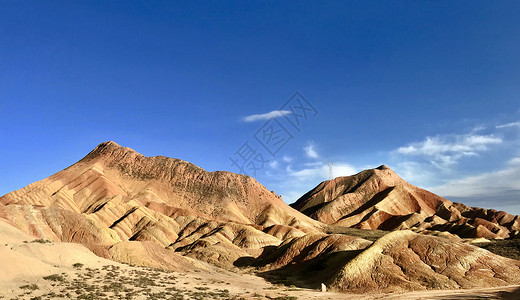 彩色丘陵青海七彩丹霞背景