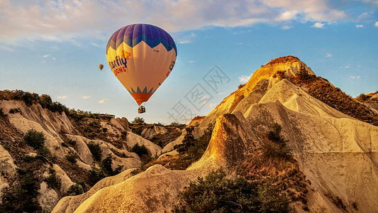 热图像土耳其热气球旅行背景