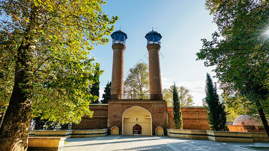 阿塞拜疆传统清真寺背景