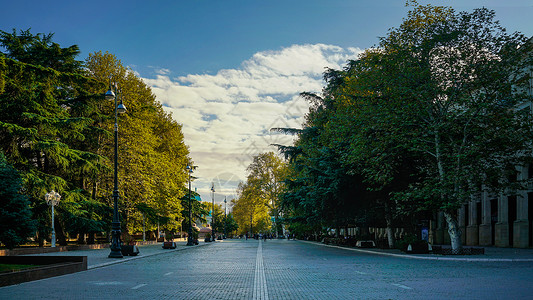 阿塞拜疆占贾城市街道背景
